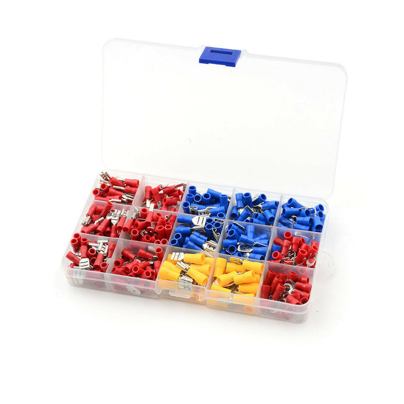 280Pcs/box Assorted Insulated Spade Crimp Terminal Electrical Wire Connect rs Gw