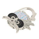 Rhinestone Owl Folding Bag Handbag Purse Table Hook Hanger Holder Decoration
