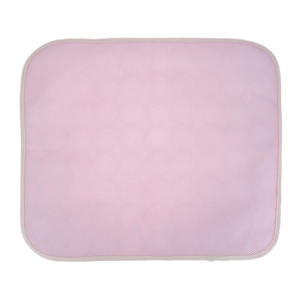 Summer Pet Cooling Ice Mat Cat Puppy Dog Sleeping Blanket Cushion (Pink L) A#S