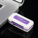 2x Portable 4 in 1 Memory Multi Card Reader USB 2.0 for SD/TF Cards Home Tackle