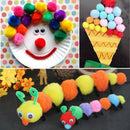 New 200Pcs Assorted Colors Craft Pom Poms Creative Making Hobby Supply DIY Tools