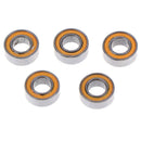 5Pcs Orange 4*8*3mm MR84RS MR84-2RS 4x8x3mm rubber sealed ball bearingsJC%a