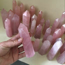 Bulk 50-60mm Natural Rock Pink Rose Quartz Crystal Wand Point Healing Stone AU