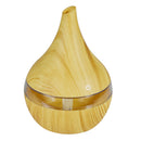 300ml Mist Humidifier Low Noise Diffuer w/ LED Light Antislip Wood