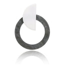 Big Statement Earrings For Women Stitching Geometric Earrings Gray