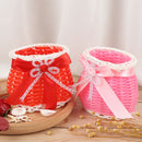Plastic Rattan Vase Home Decor Basket Flowers Basket Wedding Table Decor P cw.3C