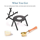 2X(Wax Seal Kit Wax Seal Warmer, Wax Seal Stamp Set Sealing Wax Furnace Too