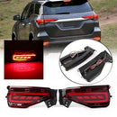 1 Pair Led Rear Bumper Reflector Brake Tail Light Lamp Fits 2015-2017 for T