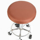 Bar Stool Cover Protector Round Chair Seat Cushion Sleeve 33cm Dia. Brown