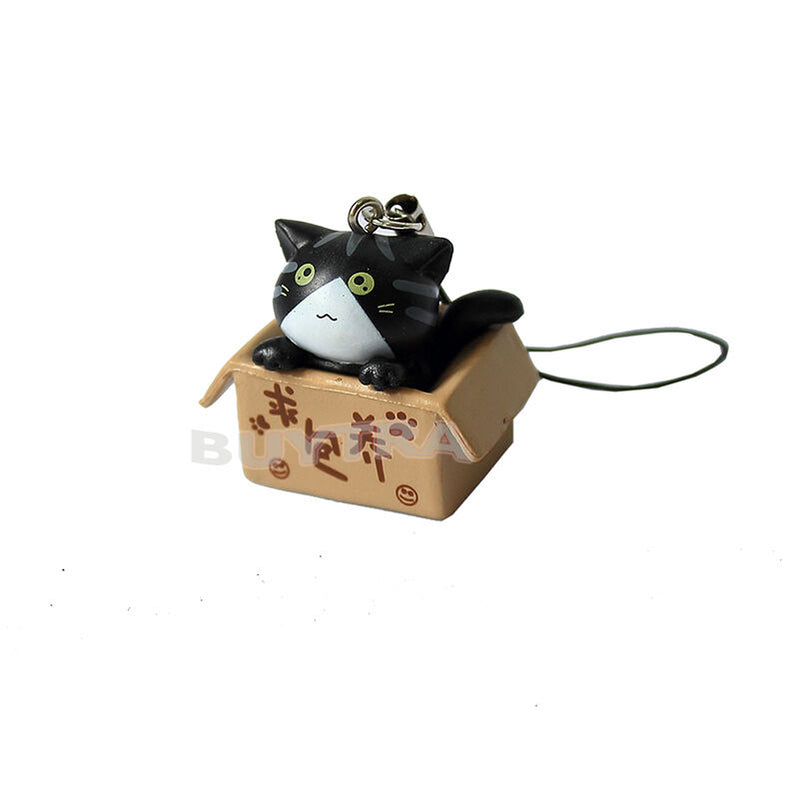 1pc Lovely Cartoon Cat In The Box Cell Phone Charm at Random M&O
