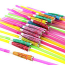 120Pcs Umbrella Disposable Bendy Drinking Straws For Luau Hawaii Beach Part B9A7