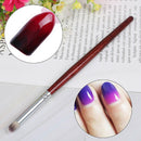 Nail Art UV Gel Brush Wood Handle Angle Manicure Gradient Dizzy Dye Pen. MO