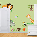 Jungle Safari Animals Wall Stickers Decals Kids Nursery Baby Room Decor SElj