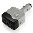 USB Car Charger Adapter Converter for Mobile Lighter DC12V / 24V to 220V Bl