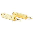 2pcs 3.5mm Mono Plug Male To 6.35mm Mono Female