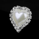 10pcs Embellishments to Stick Back Buttons Heart Shape Beige M6J2