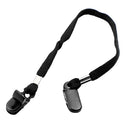 9mm Black Polyester Fiber Safety Wind Clips Lanyard Cord For Hat Cap Scarf