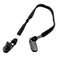 9mm Black Polyester Fiber Safety Wind Clips Lanyard Cord For Hat Cap Scarf