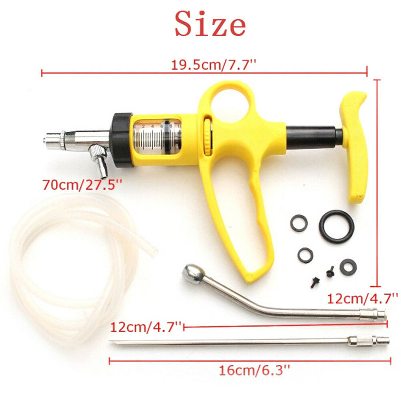 10ml continuous drench yellow gun syringe sheep goat oral pig animal Cy