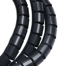 Spiral Tube Cable Wire Wrap Computer Cord Management 30mmx3M Black