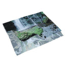 Rocky Waterfall Pond Runoff Scenic Nature Picture Wall Hanging Tapestry, Gr