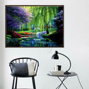River Scenery Painting Embroidery DIY 5D Full Drill Diamond Cross Stitch