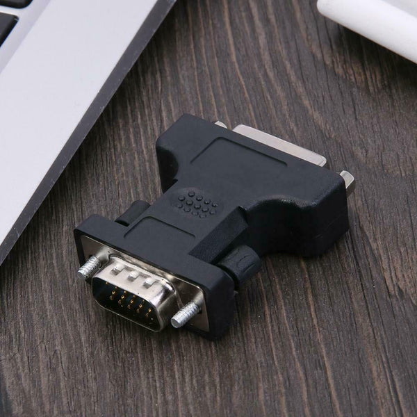 24+5Pin DVI Female to 15Pin VGA Male Cable Extender Adapter Connector