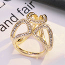 Women's Scarf Buckle 3-alloy rings -Golden