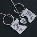 3pcs/Set Daddy Girl Mama Pendant Love Necklace+2 Key Chains Jewelry Gifts A