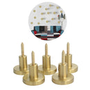 5pcs Brushed Brass Coat Hook Wall Door Hanger Hat Bag Robe Hooks Hangers