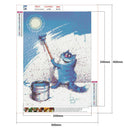 5D DIY Full Drill Diamond Painting Cat Cross Stitch Embroidery Kit (C1126) A