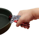 2x Aluminum Pot Clamp Pan Handler Lifter Cooking Gripper Camp Cookware Holder