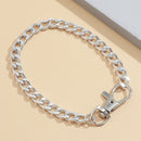 Fashion Single-layer Coarse Hollow Out Chain Bangle Key Buckle Bracelet Jewe Ew