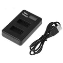 AHDBT-401 LCD Dual Port USB Battery Charger for GoPro Hero 4 Action Camera