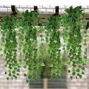7 Packs Creeper Leaf Flowers Plastic Artificial Vine Wall Garden Decor Hanging