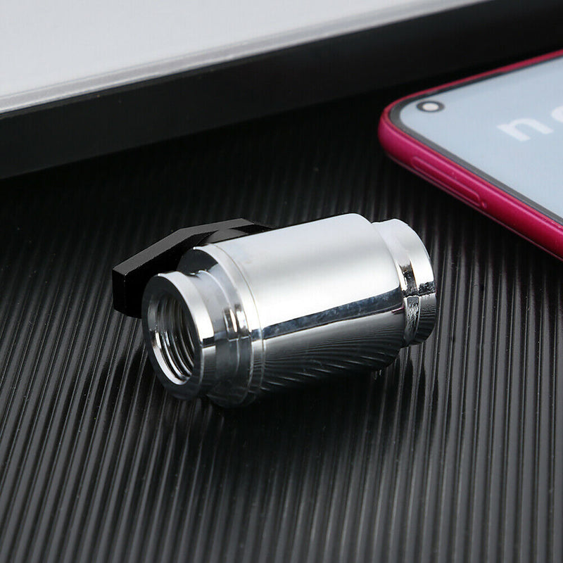 G1/4 Thread Vent Valve Water Ball Valve for PC Water Cooling System (Black)