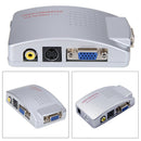 PC Laptop VGA to TV RCA Composite S-video Switch Converter Signal Adapter A