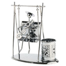 Swing Man & Instruments Design Metal Pen Holder Pencil Pot Table Organizers