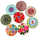 100pcs 25mm Round Wood Sewing Button DIY Clothing Bags Ornament Accessories