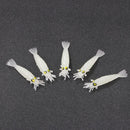 10pcs/bag Luminous Soft Shrimps Fishing Lures Artificial Baits Silica Gel