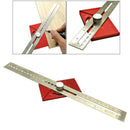 Stainless Steel Ruler Positioning Block Woodworking Line Locator with Metric