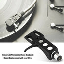 Black Turntable Headshell For Technics For Other Turntables 4 Pin Contacts