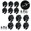 12 Pieces Regular Fishing Pole Rod Holder Storage Clips Rack 2 Style & 6 Pc