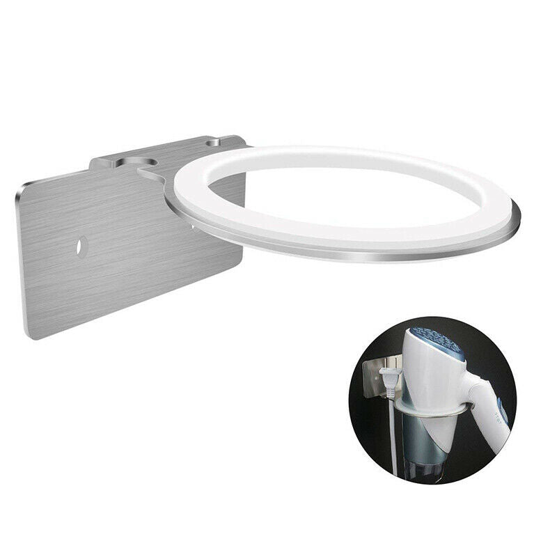 Self Adhesive Hair Dryer Holder, Wall Mounted Hairdryer Hanging Rack with P V5I1