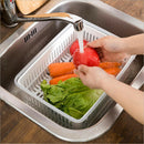 Plastic Refrigerator Fruit Vegetable Container Box and Drain Washing Basket