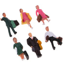 6pcs HO Scale People Miniatures for Sand Table Train Scenery Diorama Layout