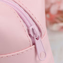 Pink Handbag Eyelashes Cosmetic Bag PU Makeup Pouch Beauty Case Travel Organi FU