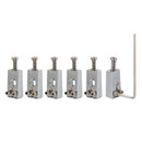 Pack of 6 Brass Electric Guitar Roller Bridge Tremolo Saddles Nickel Plating