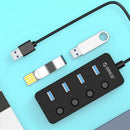 1X(Orico W9Ph4-U3-V1 Bus Powered 4 Port Usb 3.0 Hub With Individual Power S