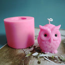 Owl Candle Silicone Mold for Candle Making DIY Handmade Molds Plaster Wax MSEAU